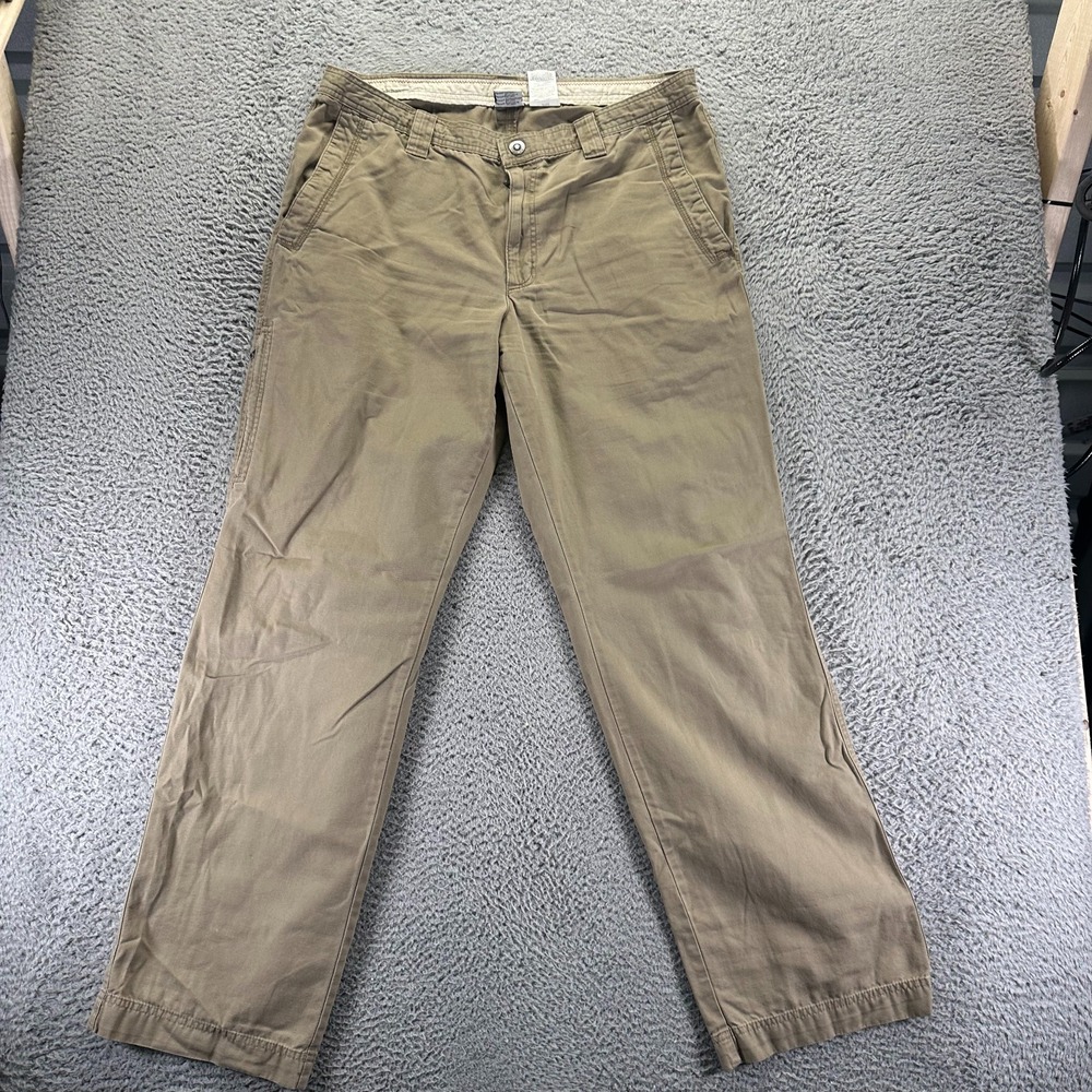 Columbia Pant Men's 38x34 Beige Cotton Khakis Straight Travel Workwear Utility